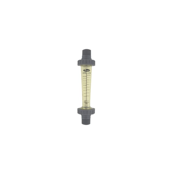 Dwyer Instruments Polycarbonate flowmeter, range 0.2-2 GPM (1-7 LPM) water, 1/2" male NPT, 316 SS float. LFMA-02-A2 - main